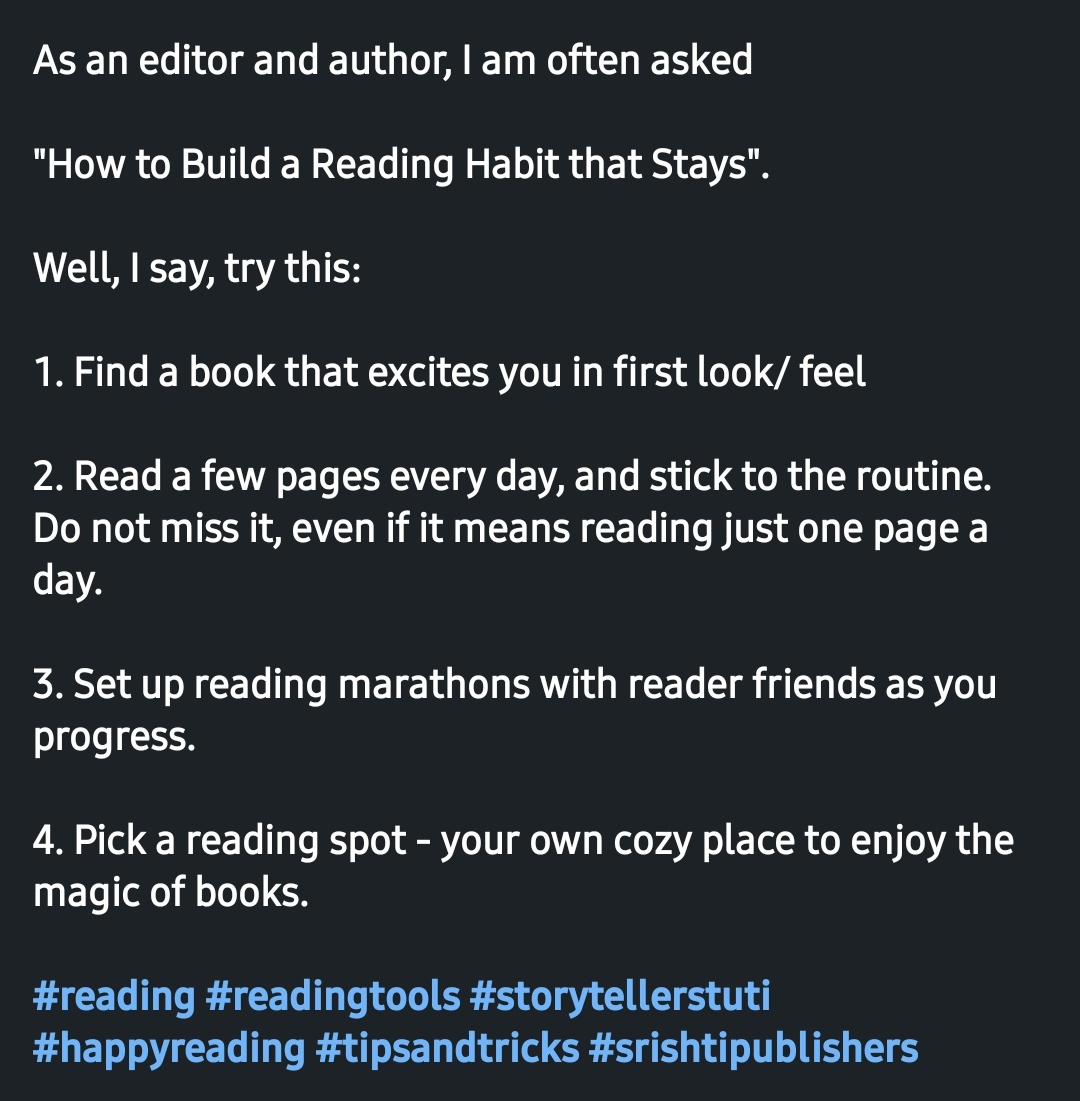 How to build a reading habit that stays. 
#Read #becomeareader #bookpost