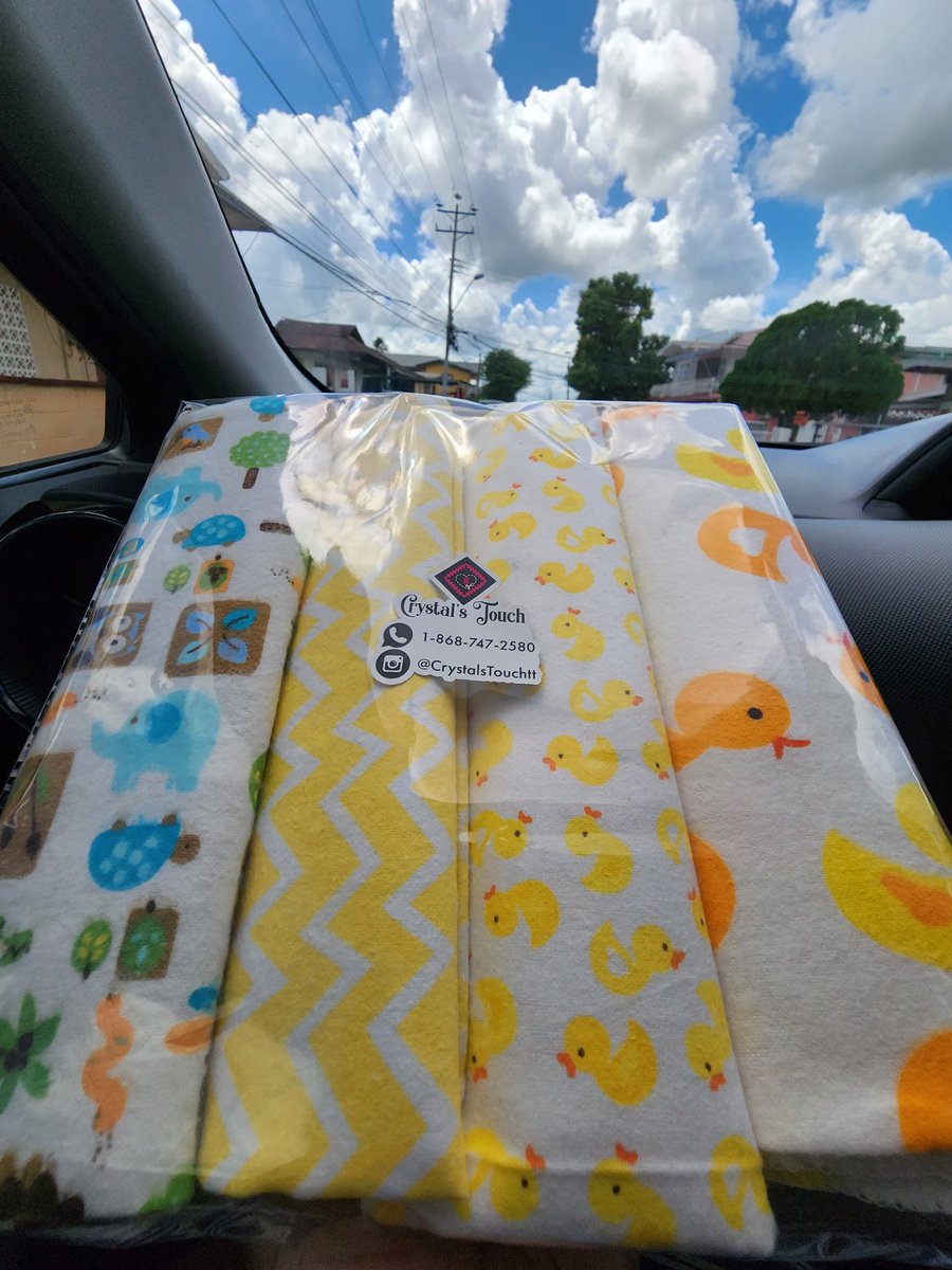 Delivery Receiving Blankets Sets (4) for $130🐤

Delivery/ Pickup available.⠀⠀⠀⠀

#CrystalsTouchtt #handmade  #Trinidad #Trini #TrinidadandTobago #babyblanketTrinidad #trinimoms #trinidadbusiness #newborn #Trinidadproducts #expectantmother #babyessential