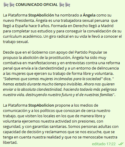 StopAbolición. Libertad, voz, respeto. tweet media