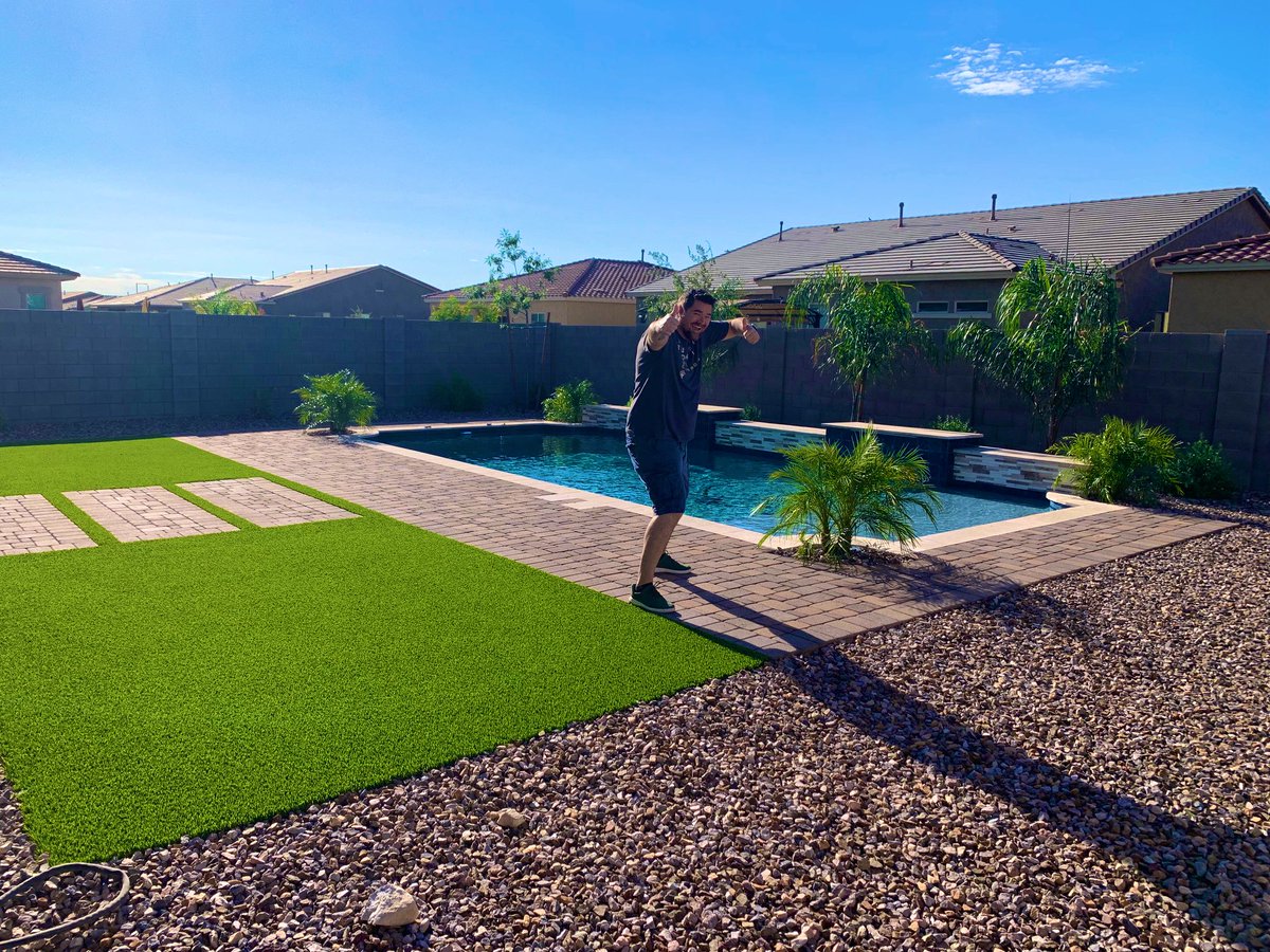 calpool's tweet image. Desert Oasis Activated ✅

#tuesdayvibe #TuesdayMotivaton #azbackyarddesign #azpoolbuilder #azoutdoorliving