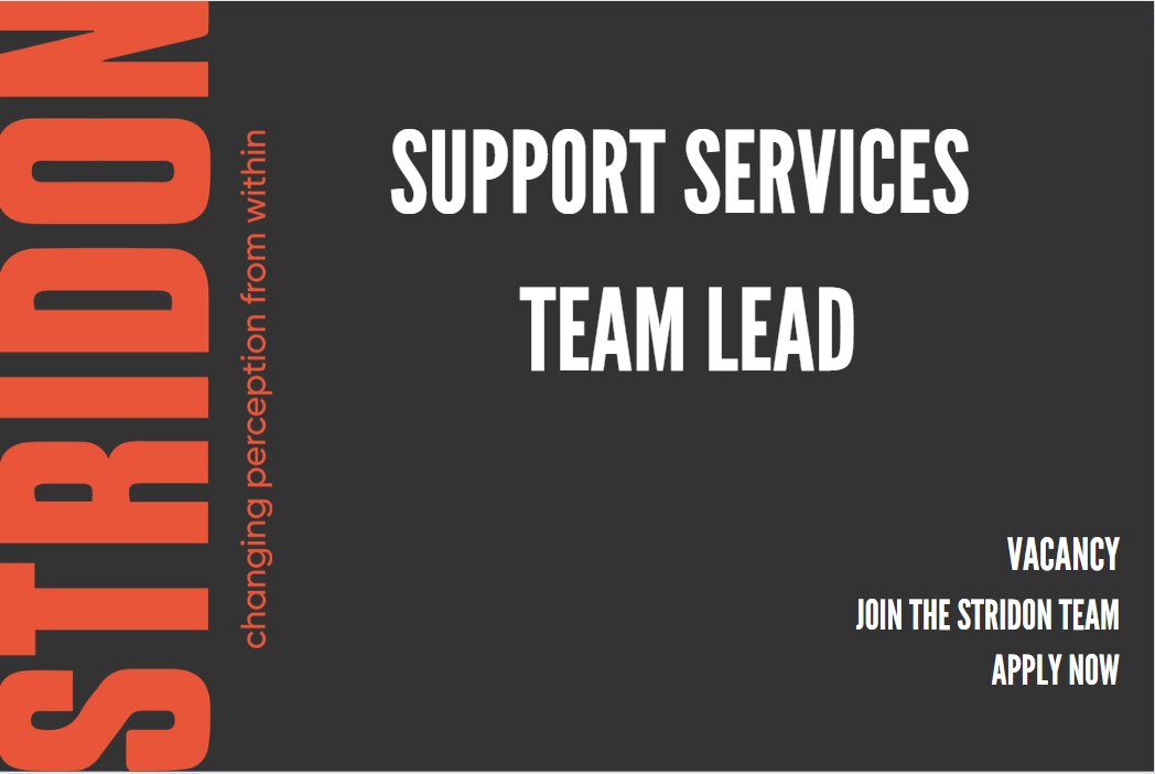 Stridon's tweet photo. Job Vacancy: Support Services Team Lead responsible for the Support Services Group in Stridon.
Learn more about the role and our values.
https://t.co/ktvEu2Pvro
#job #jobalert #jobboard #technicaljobs #managedservices #managedserviceprovider #technicalservices #jobvacancy https://t.co/uN4kwwtKCH