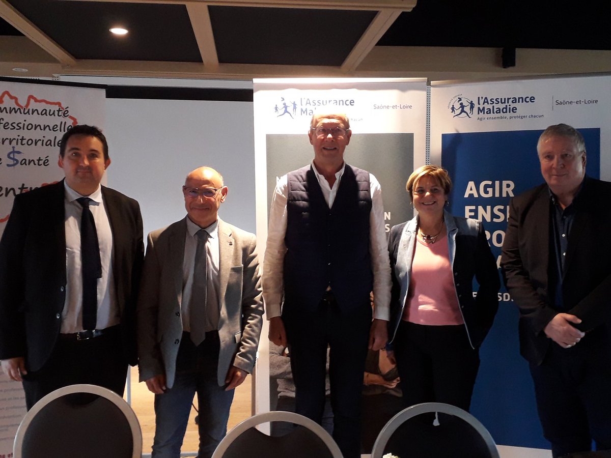 cpam_71's tweet photo. Lancement de la 1ère #CPTS de Saône-et-Loire avec les professionnels de santé qu'elle réunit, la @cpam_71 et l'@arsbfc, pour une meilleure organisation des soins, au service de la santé des habitants de la #CUCM Creusot Montceau. https://t.co/FhVem7XO4t