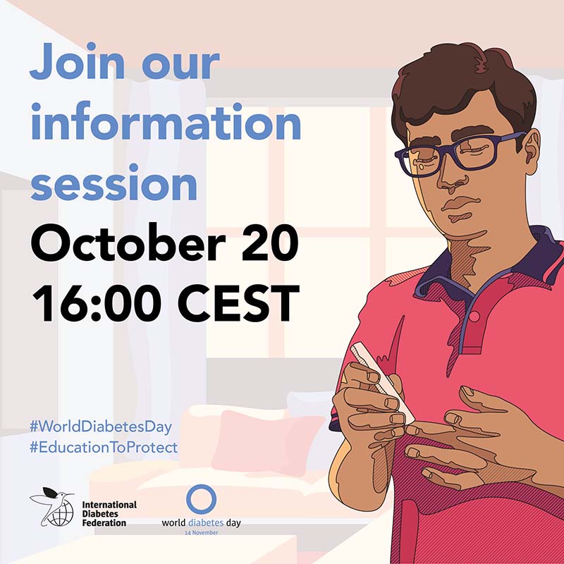 Join us this Thursday for an online information session on the #WorldDiabetesDay 2022 campaign. IDF staff will guide you through the theme, key messages, resources & calls to action. Register at: bit.ly/3VCFc2I