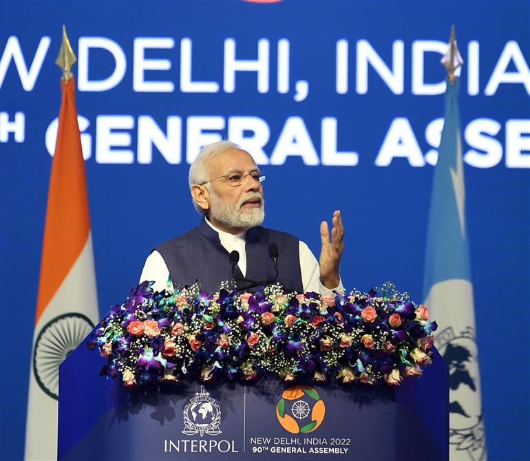PIB_Patna's tweet photo. प्रधानमंत्री श्री @narendramodi ने आज नई दिल्ली के प्रगति मैदान में 90वीं इंटरपोल महासभा को संबोधित किया।
"स्थानीय हितों के लिए वैश्विक सहयोग का हमारा आह्वान"- पीएम
➡️विवरण- https://t.co/5L2XOw6BtL
#INTERPOL90GA https://t.co/EfKl2INydt