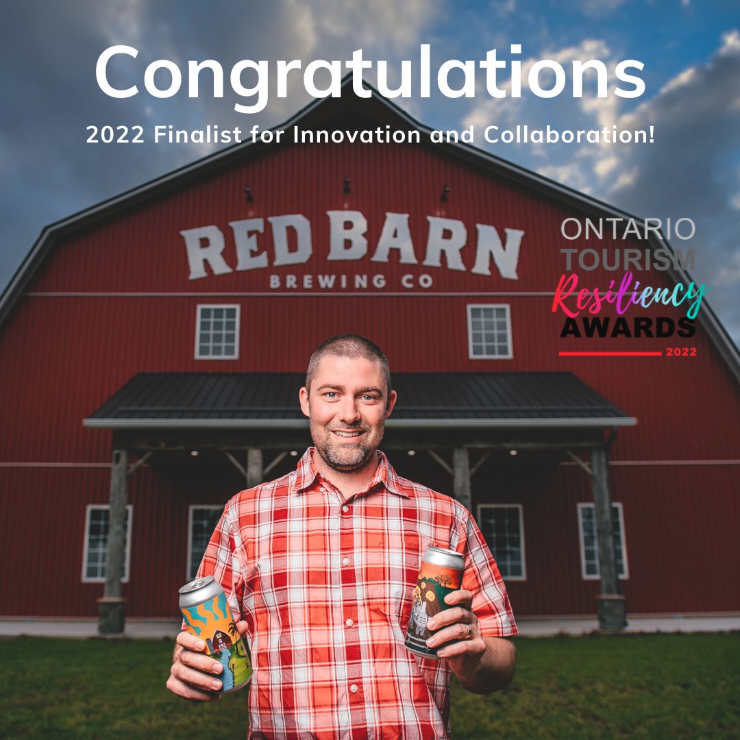 VisitCK's tweet image. Huge congratulations to Denny and @RedBarnBrewin!

Red Barn Brewing Co. has been named finalists for The Ontario Tourism Resiliency Awards 2022 Innovation Award AND 2022 Collaboration Award!

#VisitCK #SeeYouInCK #CKont #CKAttractionPromotion #DiscoverON