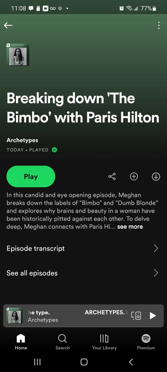 I am not a podcast girl, but damn, #ArchetypesWithMeghan has me hooked every Tuesday. Today's episode was no different. The authenticity, honesty and voice of Paris Hilton was refreshing. Great episode!