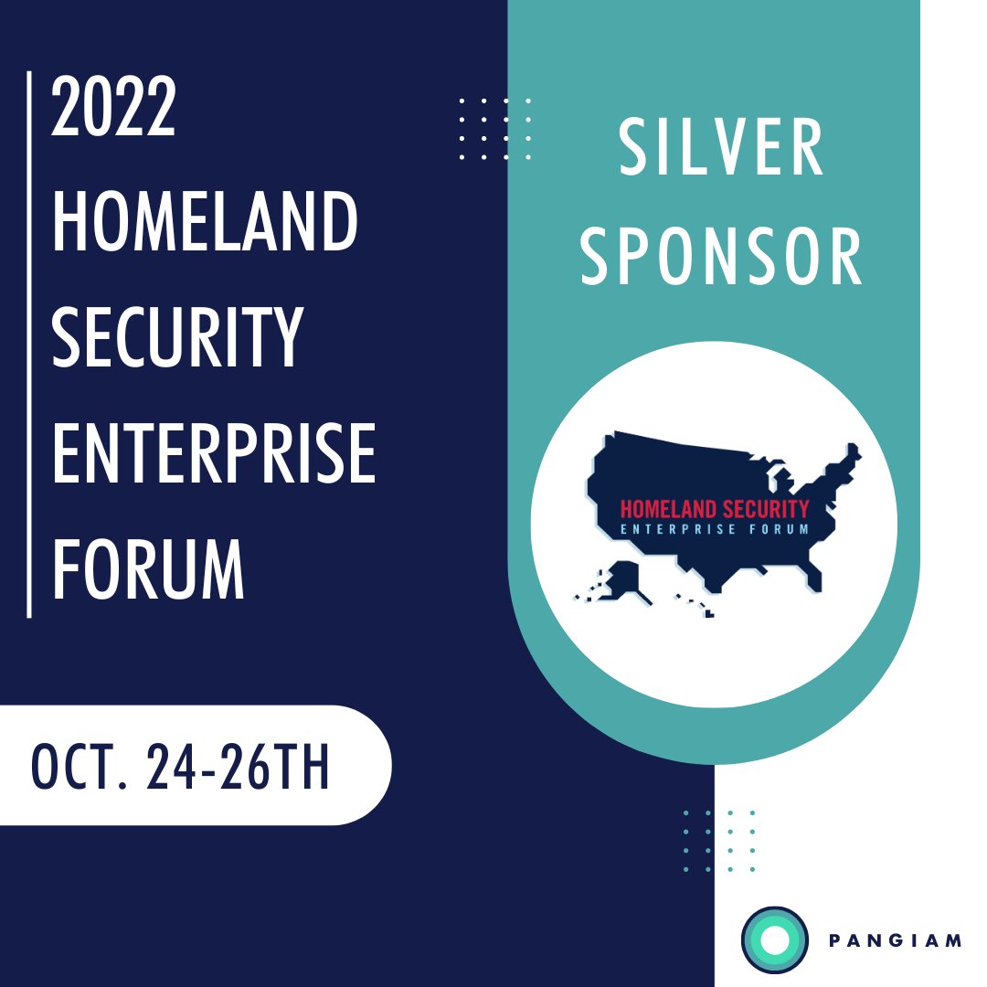 Pangiam is proud to be a Silver Sponsor of the 2022 Homeland Security Enterprise Forum on Tues, Oct 25th, where our CEO Kevin McAleenan will lead a panel on Securing Western Hemisphere through Policy and Technology. Look for us if you’ll be there!
 
#HSEF22  @HomelandExperts