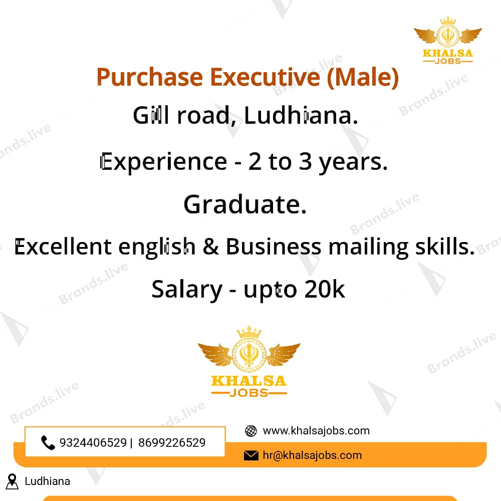 KhalsaJobs's tweet image. #Purchaseexecutive #purchasemanager #procurement #engineering #ludhiana #ludhianajobs #punjabjobs #hiringnow #likesharecomment #contactus #referafriend #callus 
9324406529
hr@khalsajobs.com
khalsajobs.com