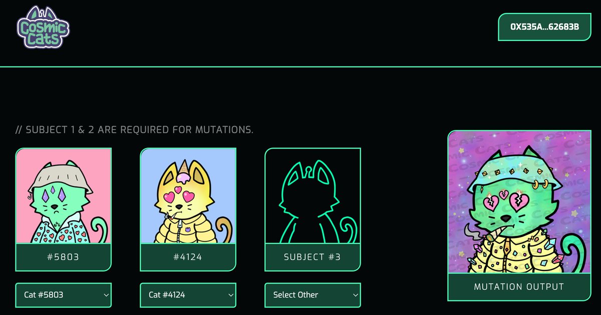 ThiebenDaniel's tweet photo. How sick are these #cosmiccats Mutations? Unreal details, really love it! Thank god I have 6 cats to Mutate :) #cosmicverse https://t.co/TphwIzL95g