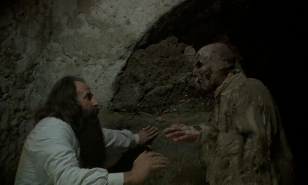 GandgTheater's tweet photo. When Rick Rubin isn't producing Beastie Boys & Slayer albums he indulges in amateur archeology. Unfortunately, he found the #BurialGround of some Etruscan zombies & is now ghoul food. #TheNightsOfTerror begin tomorrow with special guest @flixology101 at https://t.co/Xz2NTTD2cX. https://t.co/XsEXe3pyVk