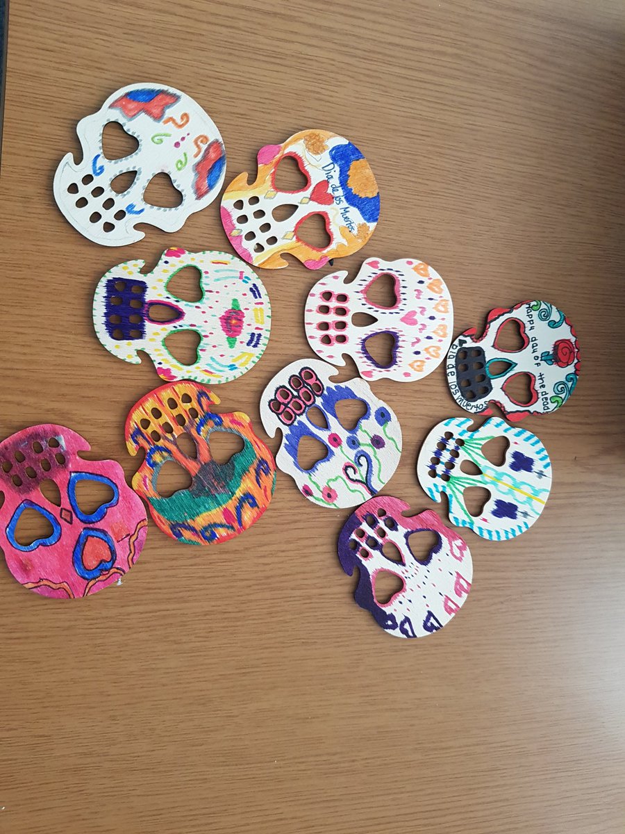Day of the Dead decorations this week in MFL club. <a href="/3RiversSurrey/">Three Rivers Academy</a>