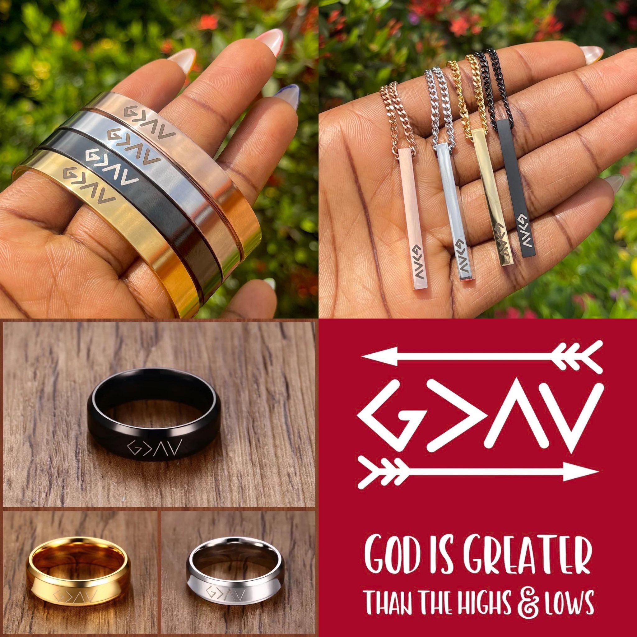 God is greater than my shop highs and lows ring