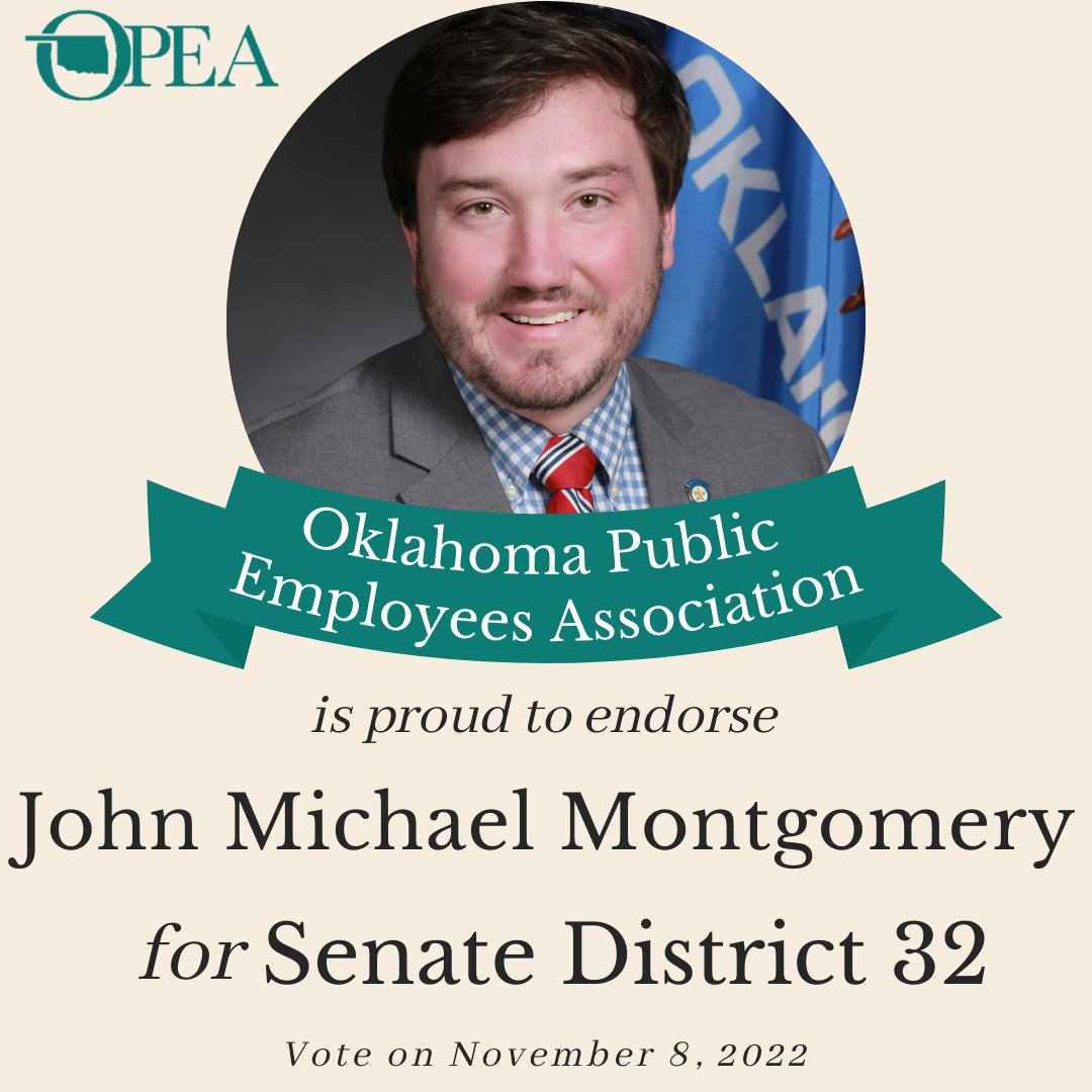 The Oklahoma Public Employees Associations Political Action Committee has endorsed <a href="/JM_Montgomery/">John Michael Montgomery</a> &amp; Kristen Thompson!
