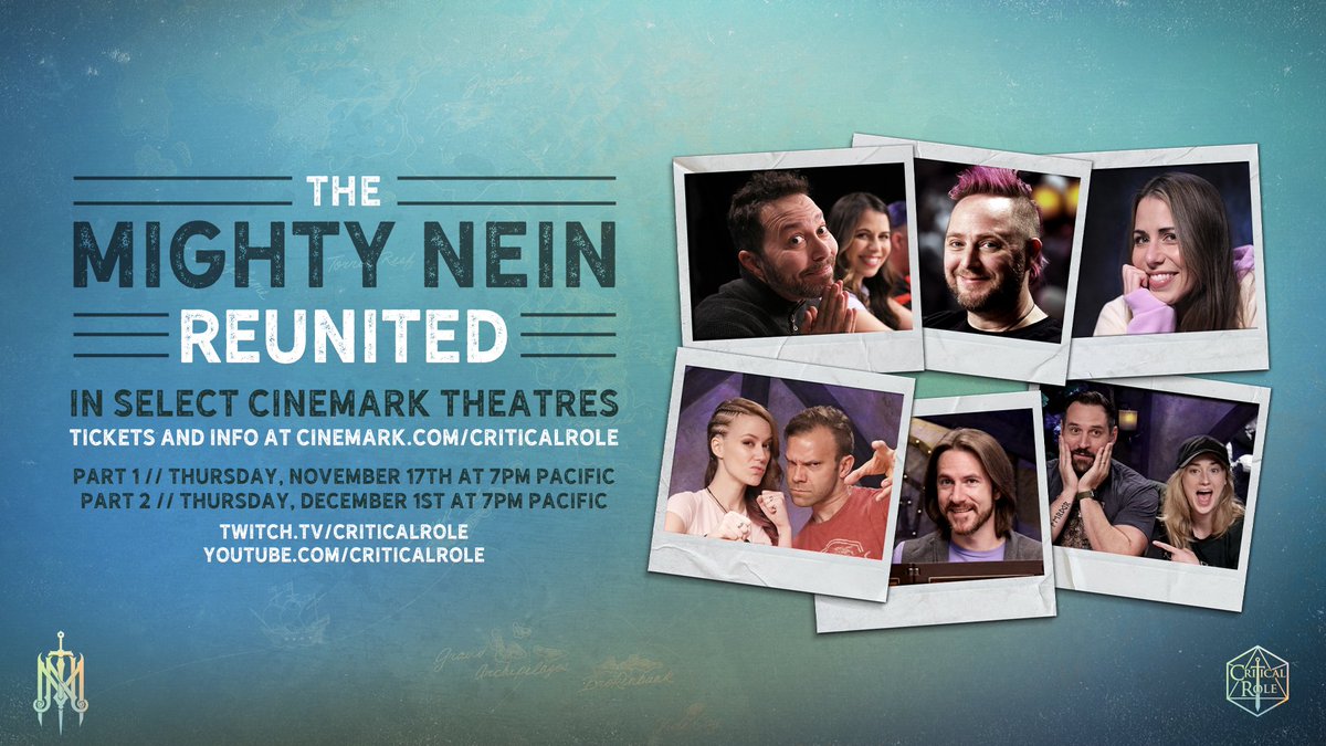 ⚔️ A MIGHTY Announcement ⚔️

Several months have passed since the events in Cognouza, and our unsung heroes discover that there are still old chapters yet to be closed...

Join us for THE MIGHTY NEIN REUNITED - a two-part reunion special! 💚

LEARN MORE: critrole.com/hype-the-might…