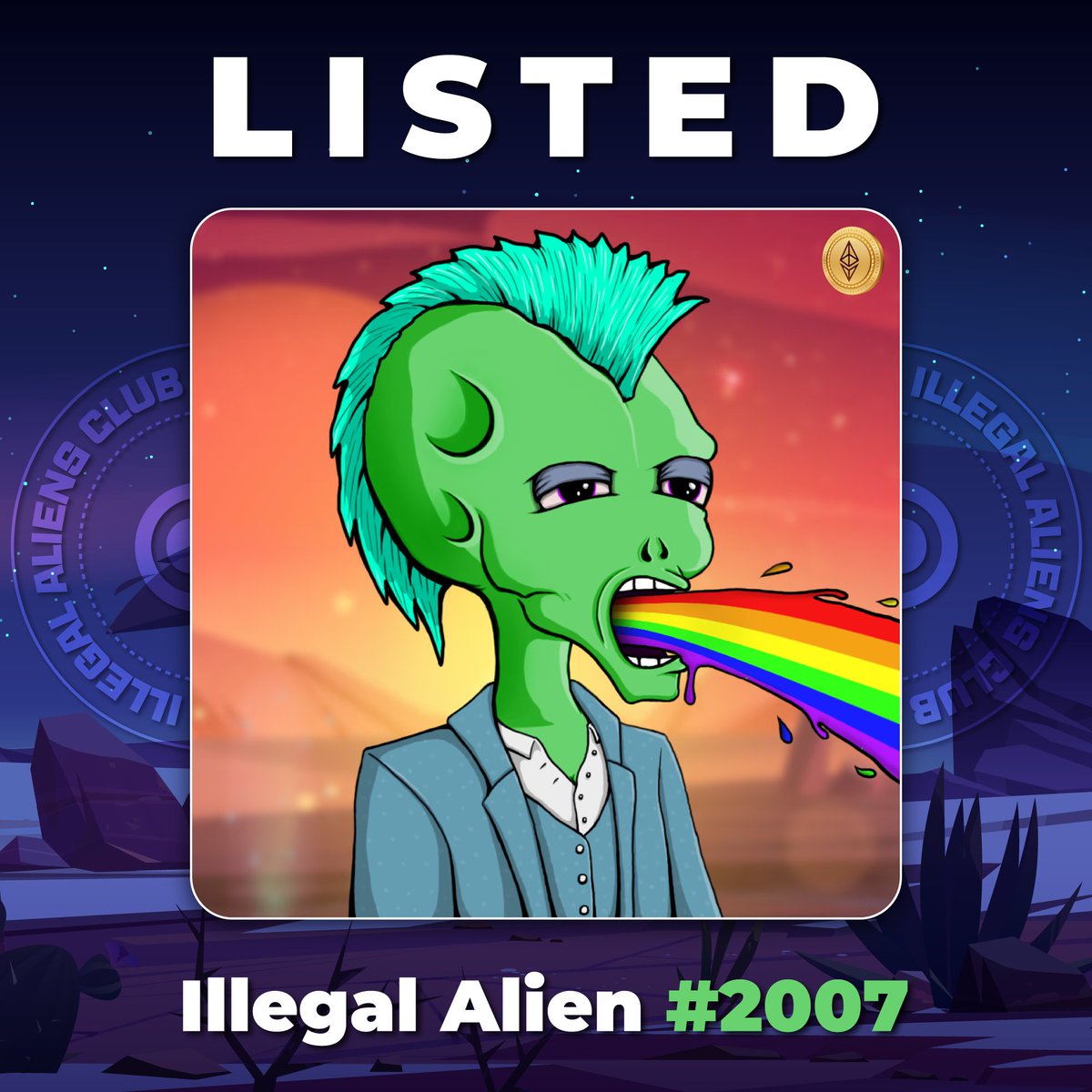 _illegalaliens's tweet photo. Back to back MINT
Another #IAC got listed on @opensea 
Like - Share - RT
💛 LIKE
👽 SHARE 
😎 RT
#NFTCommunity #NFTs #OpenSeaNFT 
Head out to our Discord and say hi.
Link in bio https://t.co/gFJ0n5QgDv
