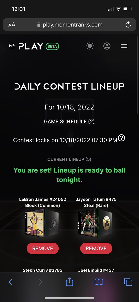 M2Jimbo's tweet photo. Lebron James NBA Top Shot Giveaway

RT
Comment a picture of your MRPlay lineup and your TS https://t.co/mzBbFwMWQy