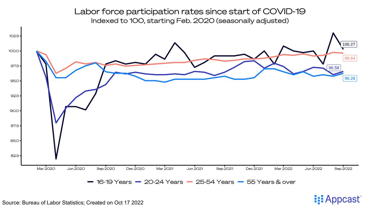 recruitonomics's tweet photo. Workers are returning to the labor market, but to what extent depends on their age group. Check out @Liz_Anderson09's new article that breaks down the numbers: https://t.co/hjwU3JqrxG #Recruitment #LaborMarket #Economics #HRtech https://t.co/QxlL8xAOfw