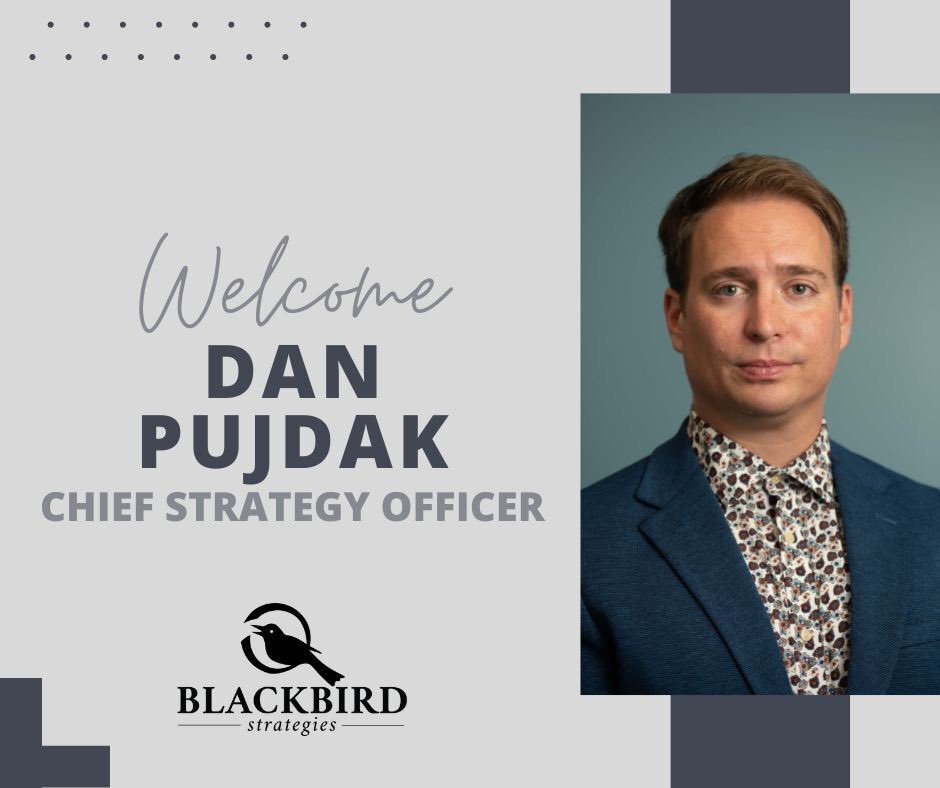 BlackbirdStrat's tweet photo. 📣Big Blackbird News! 📣
We are beyond thrilled to announce that @DanPujdak and @bonsjl have joined our executive team. Please help welcome them! #GovernmentRelations #policy #communications and so much more! https://t.co/mihjhN71Ah