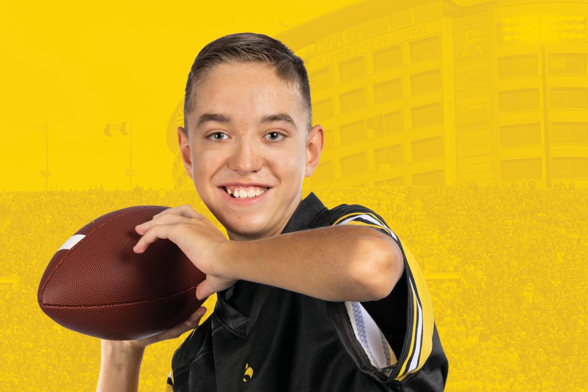 uiowa's tweet photo. Meet this week's @UIchildrens Kid Captain, Gavin Miller, a fighter since before he was born.  He received his first kidney transplant just after his first birthday, and is nearing the time when another will be needed. At 13, he lives life to the fullest. https://t.co/8EMu4xxyBH https://t.co/GWQ4XYQv1s