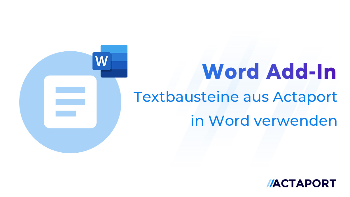 actaport's tweet photo. Ein Upgrade für Word? Haben wir.

ACTAPORT verfügt über ein integriertes Textverarbeitungsprogramm – oder Sie verwenden gewohnt Word weiter. Auf Textbausteine greifen Sie mit dem Word Add-In zurück → 

https://t.co/BuzYX0P30t

#actaport #kanzleisoftware #anwaltskanzlei https://t.co/4i6UHWeSYy