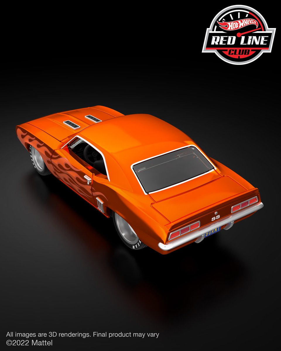 Get fired up! 🔥 Covered in Spectraflame bright orange, with Ghost flames deco on the sides & even Real Riders 5-spoke wheels, the ‘69 Chevy Camaro SS makes the perfect addition to your collection. Available for pre-order today at 9AM PT until 10/31 at HotWheelsCollectors.com