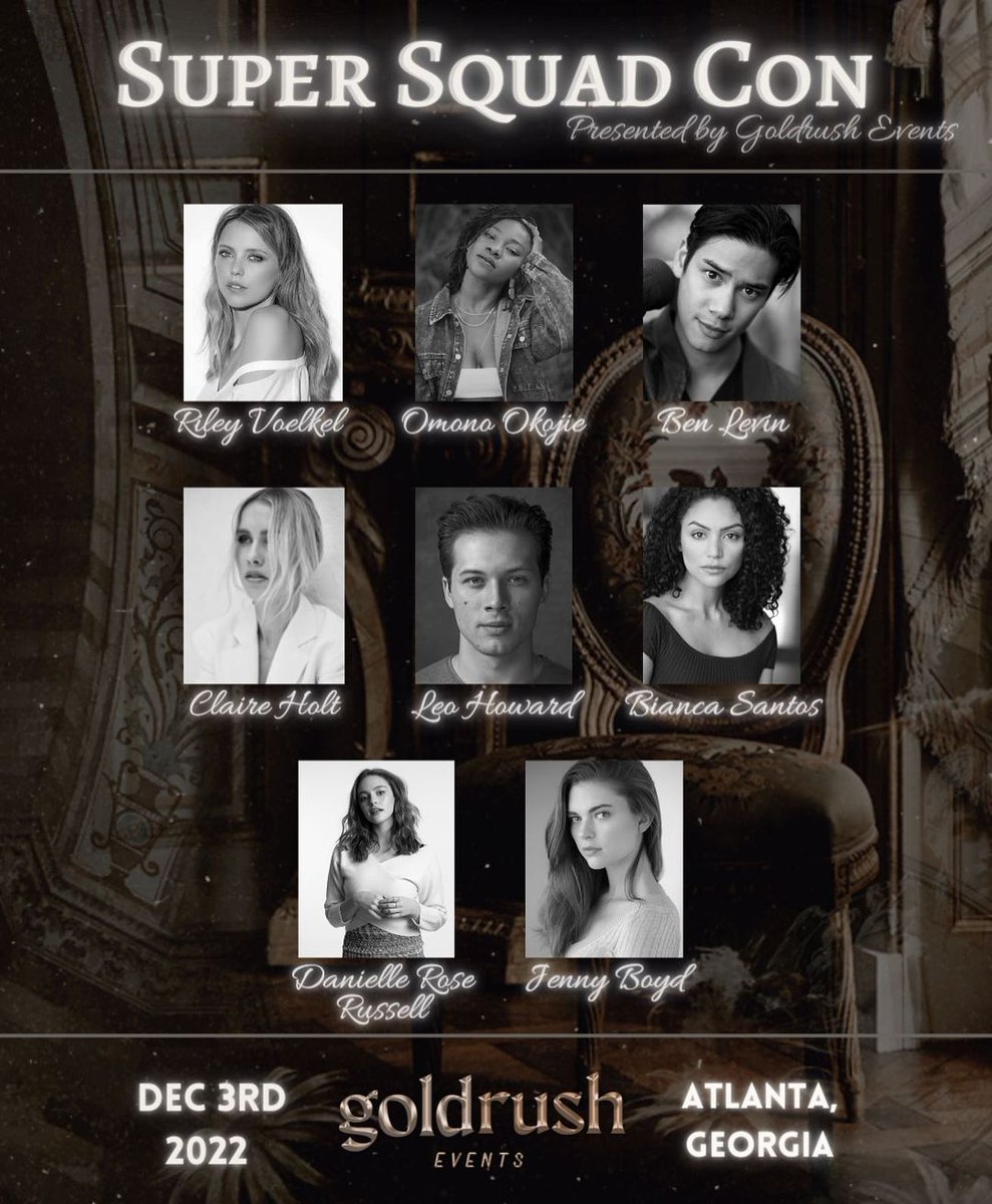 NEW | #DanielleRoseRussell via @EventsGoldrush : We are so excited to be hosting Super Squad Con with our beloved Legacies and TVDU cast on Saturday, December 3rd in Atlanta, Georgia!
We are beyond proud of our line up so far and SO excited about the possibility of more (+)