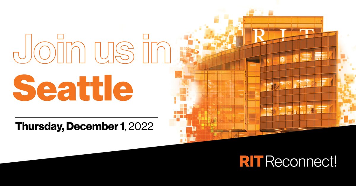 Join <a href="/RITPresident/">William (Bill) Sanders</a> for Transforming RIT: Reconnecting in Seattle on December 1! 

Enjoy this perfect opportunity to reconnect with fellow #RITAlumni while celebrating the innovative trajectory of <a href="/RITtigers/">RIT</a>!

🔗 bddy.me/3eGRtCA