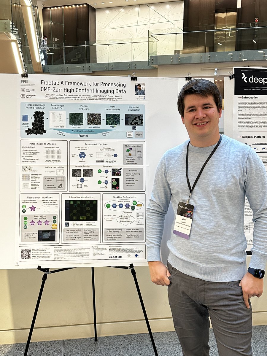 Joel Lüthi (@joel_luethi) on Twitter photo I'm presenting a poster about Fractal, our vision for standardized image processing of OME-Zarr high content image data, at #CytoData22 today. github.com/fractal-analyt…
<a href="/lucaspelkmans/">Lucas Pelkmans</a> <a href="/pelkmanslab/">Pelkmanslab</a> <a href="/priscaliberali/">Prisca Liberali</a>
<a href="/gusqgmed/">Gustavo de Medeiros</a> I'm presenting a poster about Fractal, our vision for standardized image processing of OME-Zarr high content image data, at #CytoData22 today. github.com/fractal-analyt…
<a href="/lucaspelkmans/">Lucas Pelkmans</a> <a href="/pelkmanslab/">Pelkmanslab</a> <a href="/priscaliberali/">Prisca Liberali</a>
<a href="/gusqgmed/">Gustavo de Medeiros</a>