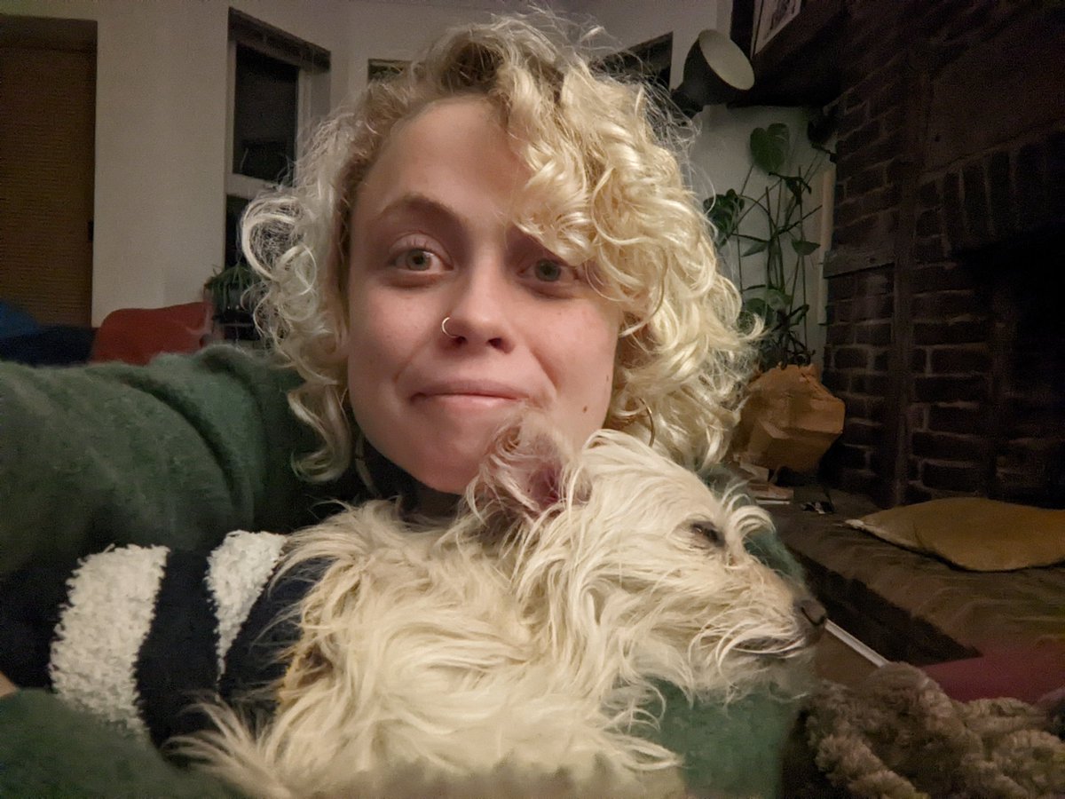 _emmaeharrison's tweet photo. What a week! From cone of shame, to donut of triumph, to endless get-well puppy snugs. It's been a heart-wrenching bank-breaking time, if any kind dog lovers on the internet have a spare penny or two for our GoFundMe, you can find it here: https://t.co/aqu380dCbS xoxox https://t.co/XxR0ac23SF