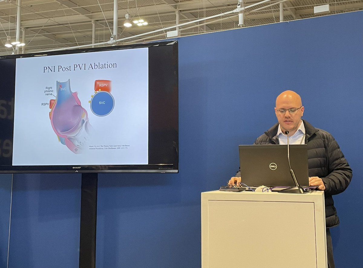 Phrenic Nerve Damage post Afib Ablation. Great Case presentation by our former chief fellow, Sami Bashour <a href="/BCM_Lung/">BCM PCCSM section</a> #Chest2022