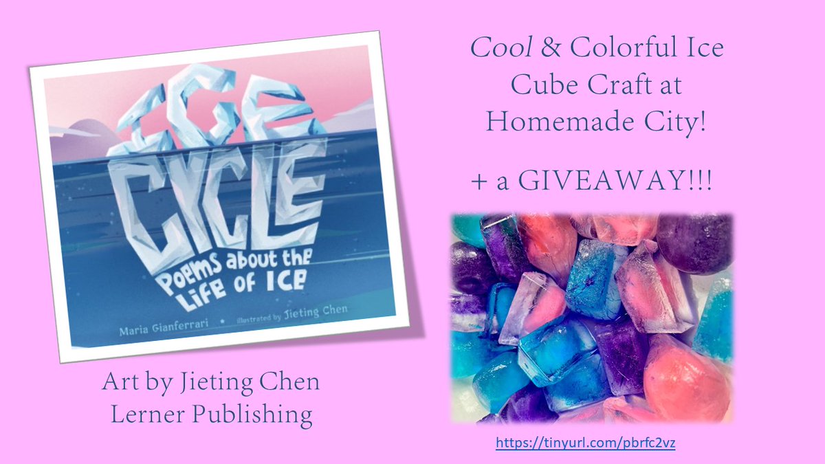 Check out this cool & colorful & clever ice cube craft created by Margaret Muirhead at Homemade City + another #bookgiveaway courtesy of @lernerbooks! Art by #JietingChen You can enter the giveaway here: tinyurl.com/pbrfc2vz