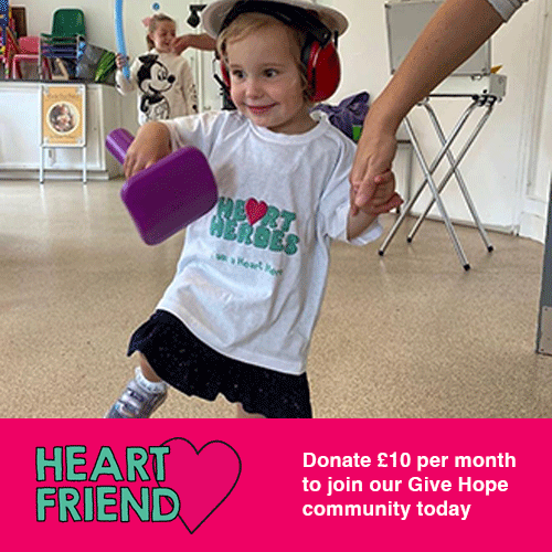 HeartHeroes1's tweet photo. Do you want to change the lives of our Heart Heroes?

By donating £10 per month, you can give a child with a heart condition access to an activity to support their mental health.

Become a Heart Friend today at https://t.co/dn4i4HbxDr
 
#HeartHeroes #GiveHope #HeartFriend https://t.co/k8wKnXySFb