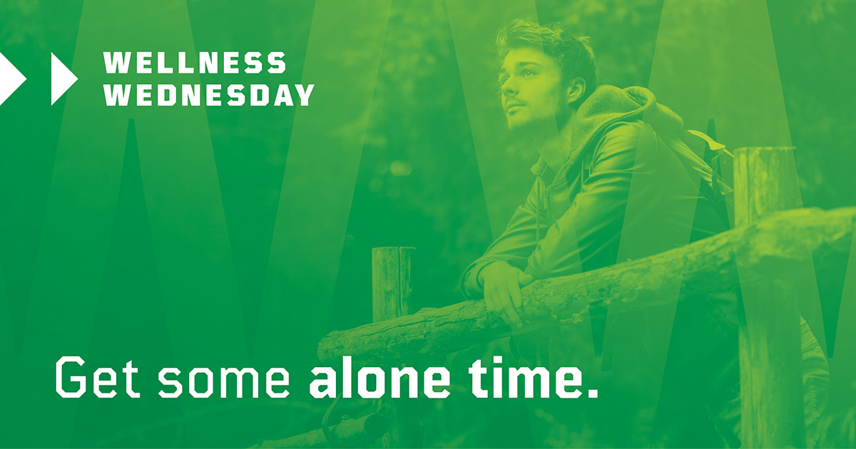 Spending time alone can be extremely beneficial for your mental health. Get to know yourself, figure out what you want and start living your most purposeful life. #WellnessWednesday