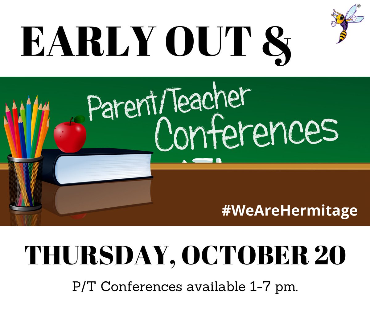 HermitageSchool's tweet image. Parents/Guardians: come see us this Thurs for P/T Conferences! The ms/hs class with the highest parent % in attendance will win a prize!  👩‍🏫👨‍🏫💜💛 #forthekids #conferencebingo #WeAreHermitage
