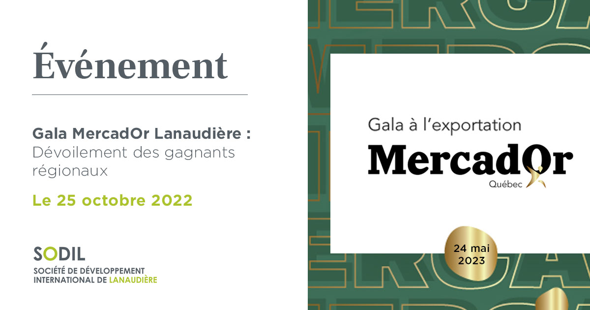 SODIL's tweet photo. ✨Un événement important qui souligne les efforts et les succès des entreprises exportatrices de la région lanaudoise.
👉 Réservez vos billets: https://t.co/UFMrP2excc
#SODIL #Canada #exportation #lanaudiere #mercador https://t.co/aZSGlcopC5