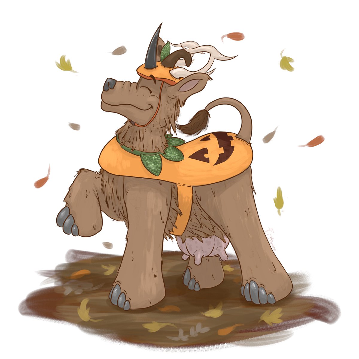 MonocerusArts's tweet photo. Miden is ready for Halloween! He's got his pumpkin costume on and he's ready to get some candy!

#Halloween #costume https://t.co/K5p1g2TMkF