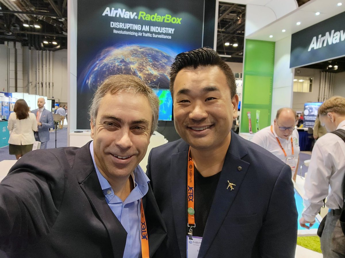 AirNavRadar's tweet photo. We had a very special visitor today! Acclaimed aviation influencer @SamChuiPhotos, stopped by to meet the AirNav Systems team. Visit booth #4485 at #NBAA2022 to say hi! 😀
#NBAA #NBAABACE2022 #Orlando #USA #Aviation https://t.co/KEVjtkYslX