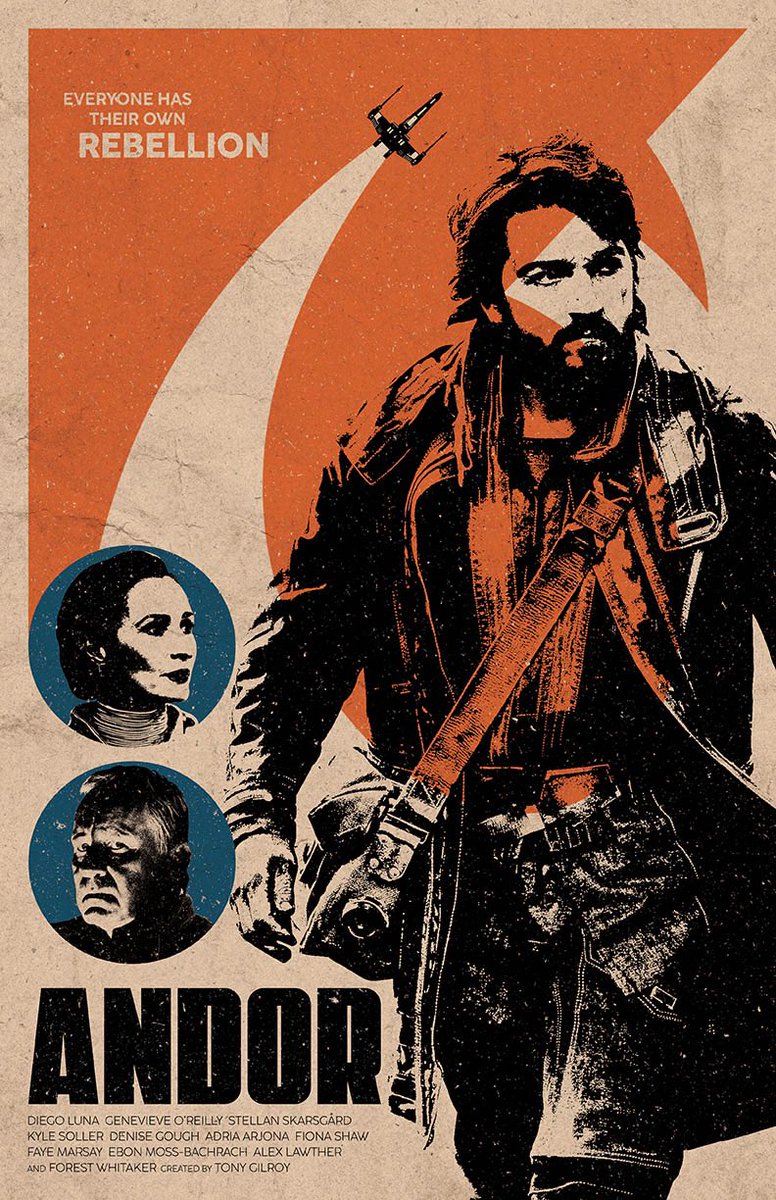 SapienzaDesigns's tweet photo. My “ANDOR” poster. Now available in my shop. (Link in bio) #Andor #StarWars @asadayaz @starwars #alternatemovieposter https://t.co/ycJu9NnR5v