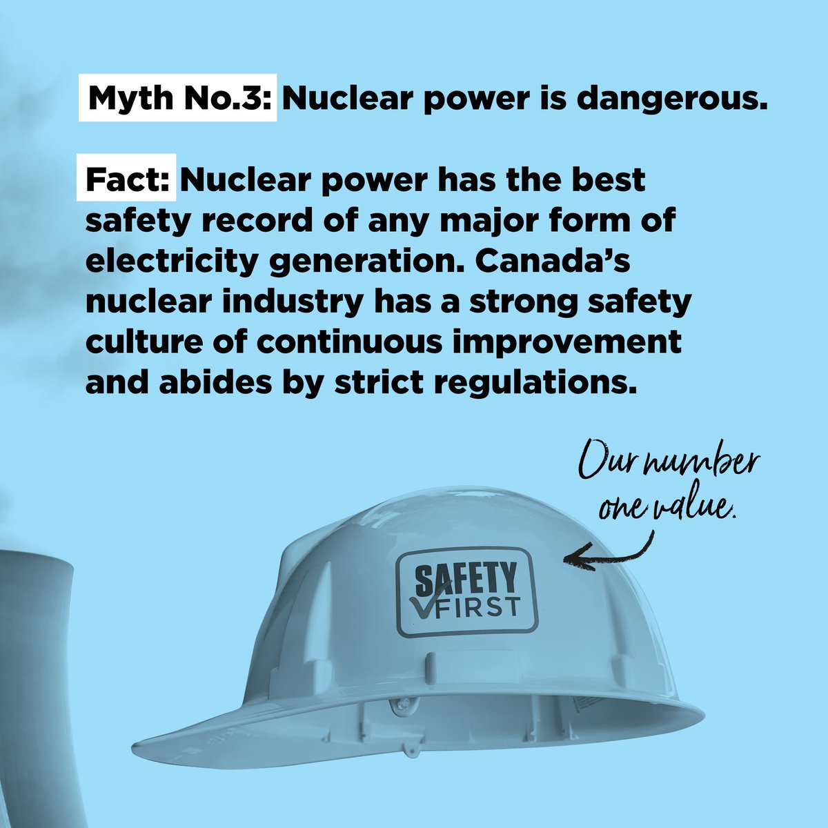 Does nuclear power generate a large amount of waste? Is it bad for the environment? Is it dangerous?

Let’s bust some nuclear energy myths for #NuclearScienceWeek!

#NuclearPower #mythbusters #BrucePower #NuclearSciWeek