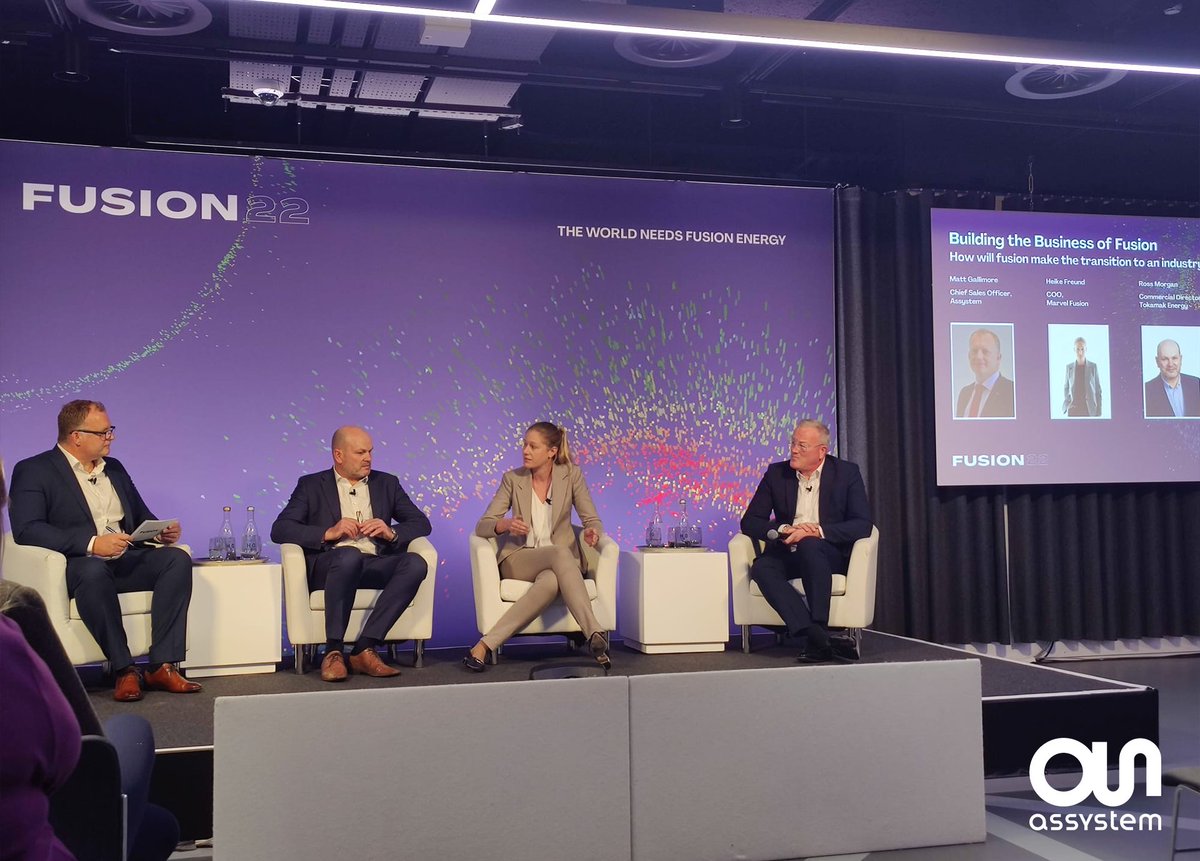 Assystem's tweet photo. Assystem participated in FUSION22 today, an event where the fusion industry came together to showcase the exciting developments taking place in the UK and internationally that will lead us into a #fusion future. https://t.co/FhPKFdUl3r