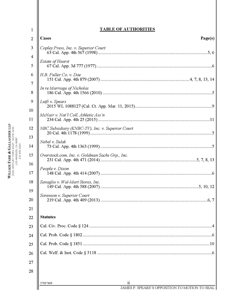 BritneyDocs's tweet photo. 👨‍👧 10.13.22 JAMES P. SPEARS’S OPPOSITION TO BRITNEY JEAN SPEARS’S MOTION TO SEAL BRITNEY SPEARS’S PRIVATE, CONFIDENTIAL INFORMATION

21 pages - 1/6

#JusticeForBritney https://t.co/pSo7ZtmsH8