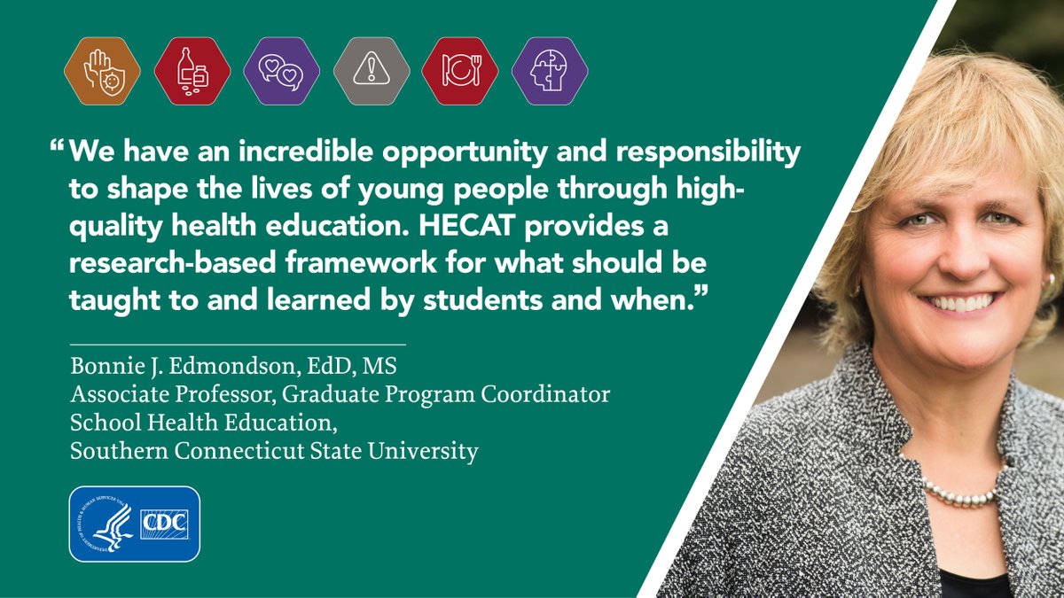 How is the Health Education Curriculum Analysis Tool (HECAT) used in the real world? @EduScsu @SCSU uses HECAT to show future educators how to teach research-based, age-appropriate health education in schools. Learn more about the HECAT: bit.ly/3CCiNK0. #NHEW2022