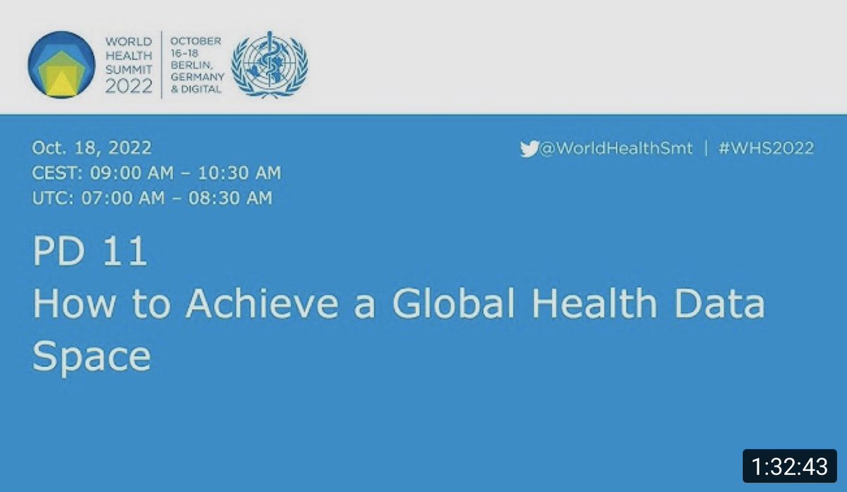 CourtiolJulie's tweet photo. ▶️ The replay of the #WHS2022 panel discussion “How to Achieve a Global #Health #Data Space” is now available online!
https://t.co/pj3nSwIy3a
#MakingTheChoiceForHealth @berlinnovation @DLR_PT @JanssenGlobal @IDAIR_Geneva @HumanBrainProj @EBRAINS_eu https://t.co/oCwFtQxtsz