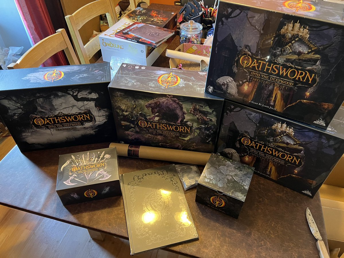 Today my copy of Oathsworn finally turned up. One of the first board games I worked on. And they’ve just launched a second printing on Kickstarter! 

kickstarter.com/projects/shado…