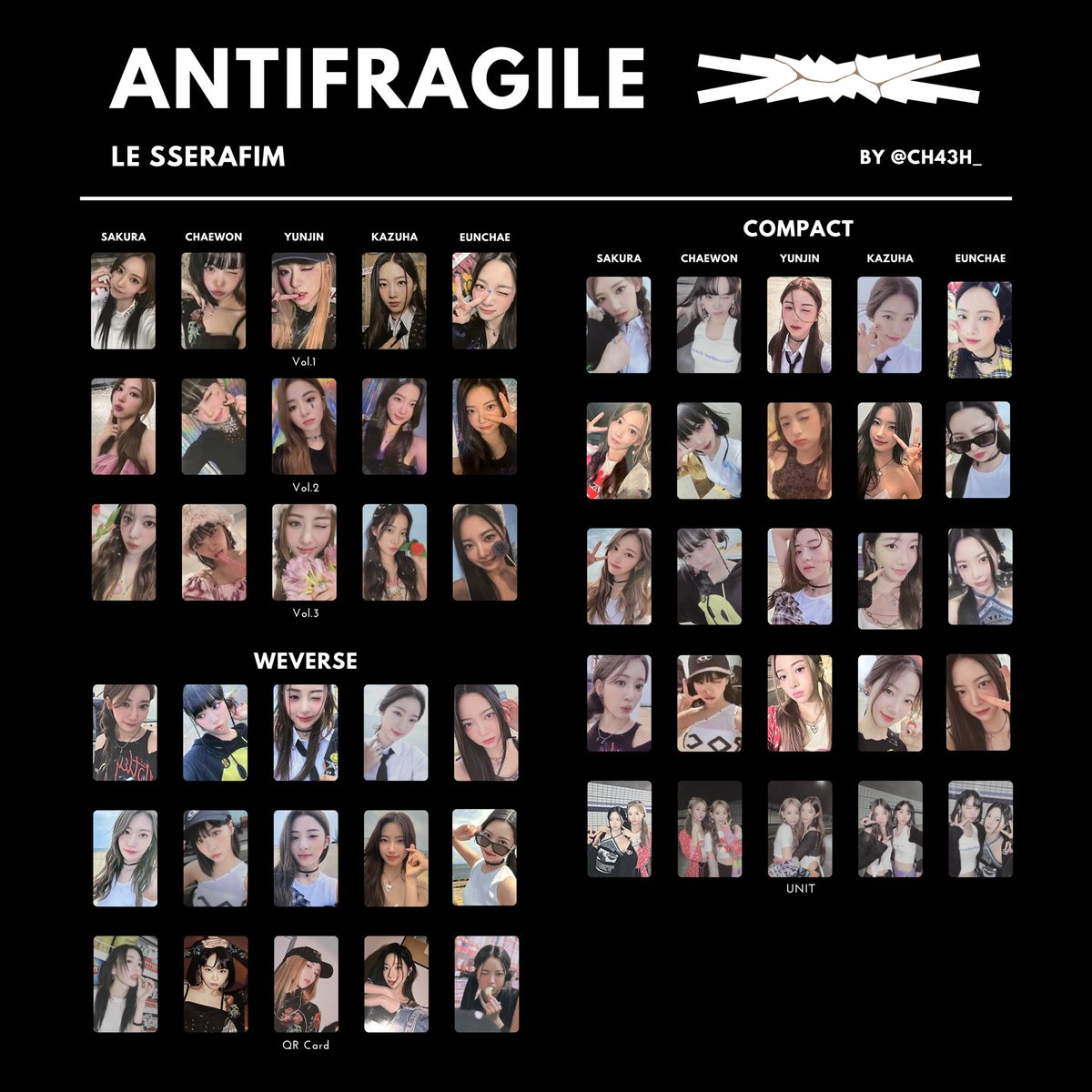 LE_SSERAFIM ANTIFRAGILE 未公開フォトカードコンプ LE SSARAFIM、2nd Mini Album 'ANTIFRAGILE'の最初のコンセプト