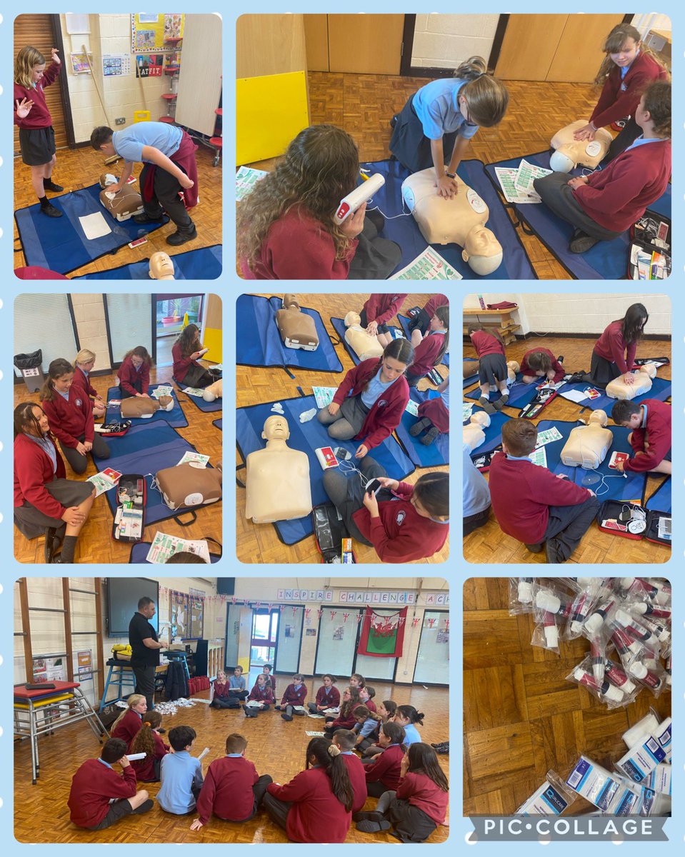 MrsLlewellynHCW's tweet photo. Blywddyn 6 thoroughly enjoyed learning vital first aid skills today. Thank you @CBTrainingWales #healthyconfidentindividuals @HenllysCIW https://t.co/Mp9aw24qNz