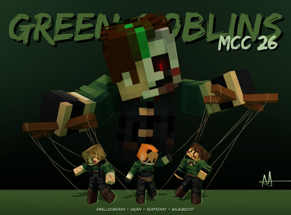 maskyzee's tweet photo. 👑 MCC 26 Green Goblins skins 👑
----- the puppeteer and his little puppets

‒ rts are very appreciated! :D
⇃ Download links for the skins below! ⇂

[ #mccfanart #mccskins #smallishbeansfanart #grianfanart #seapeekayfanart #wilbursootfanart #greengoblins ] https://t.co/mUN2wLXp3F