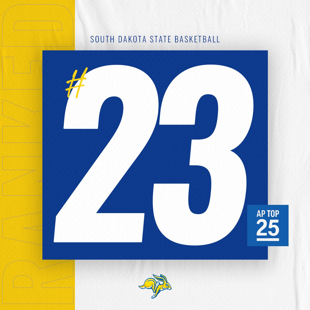 GoJacksWBB's tweet photo. Checking in at #23 😎

For the first time in program history, we are ranked in the AP Top 25 preseason poll!

#GoJacks 🐰 https://t.co/Z5xy2oFuz2