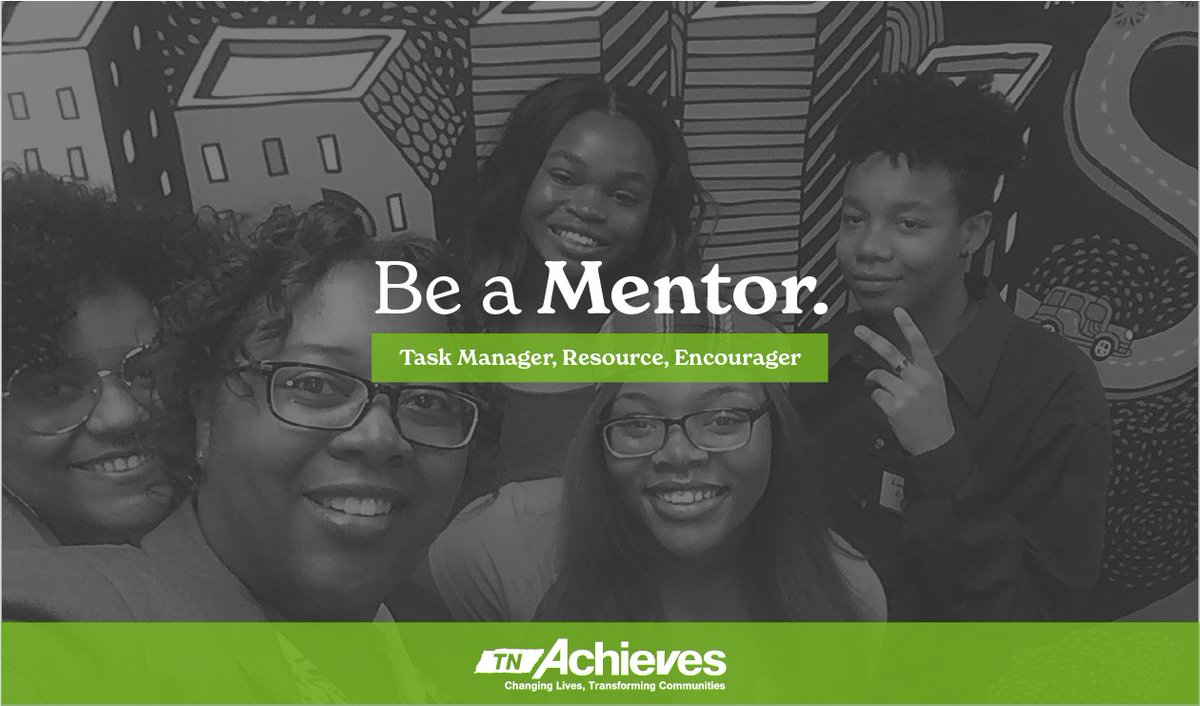 🚨🚨DEADLINE FRIDAY: @tnAchieves still needs 2,800 mentors by this Friday to meet their goal of 9,000 statewide. Sign-up today to help support our Tennessee high school students navigate the college and postsecondary processes! tnachieves.org/mentors