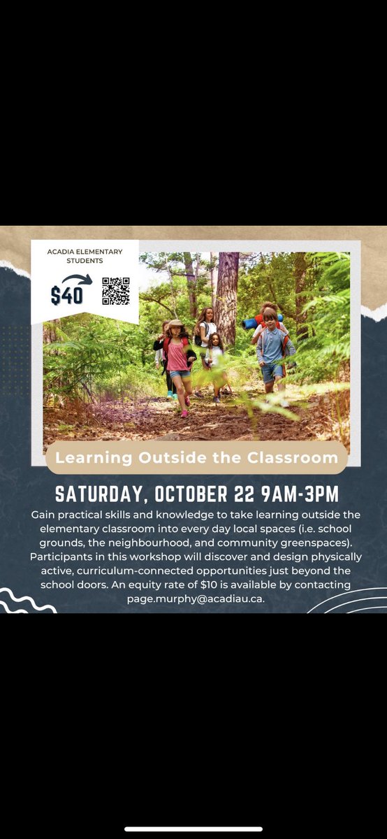 Acadia University School of Education tweet media